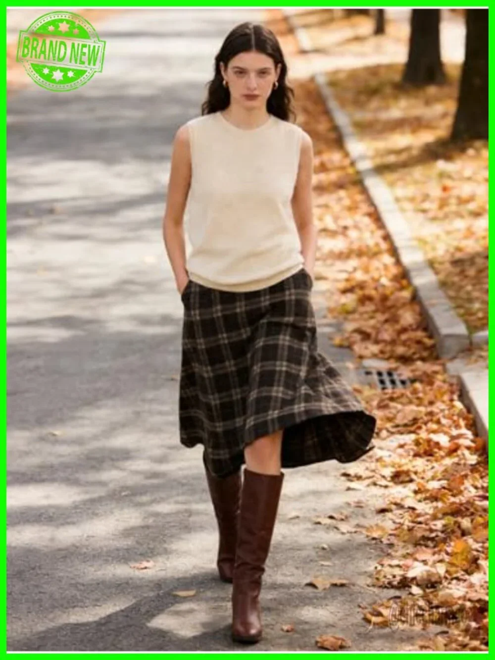 Wool Knit Sweater Vest Crewneck Sleeveless Pullover
